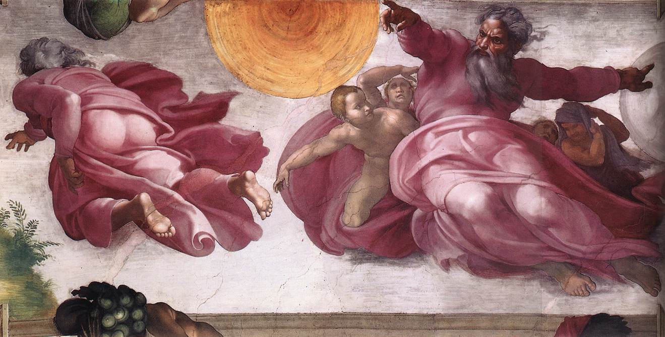 Michelangelo Creation of the Sun Moon and Plants 01