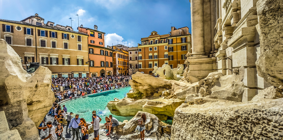 La Fontaine de Trevi à Rome