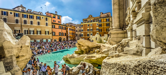 La Fontaine de Trevi à Rome